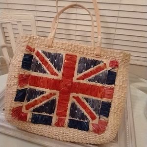 British Union Jack Straw Tote